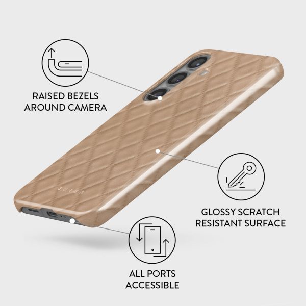 Simply Cream - Quilted Samsung Galaxy S24 Plus Case Sale - Image 3