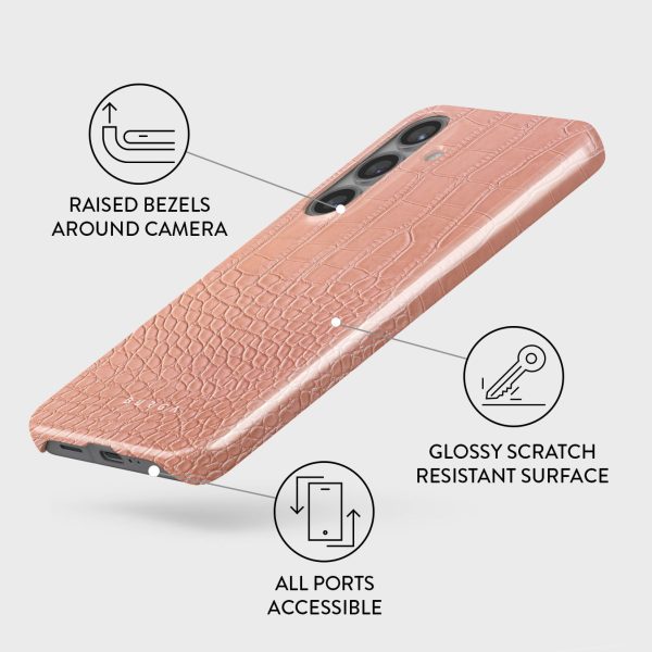 Pink Croco - Samsung Galaxy S24 Plus Case on Sale - Image 3